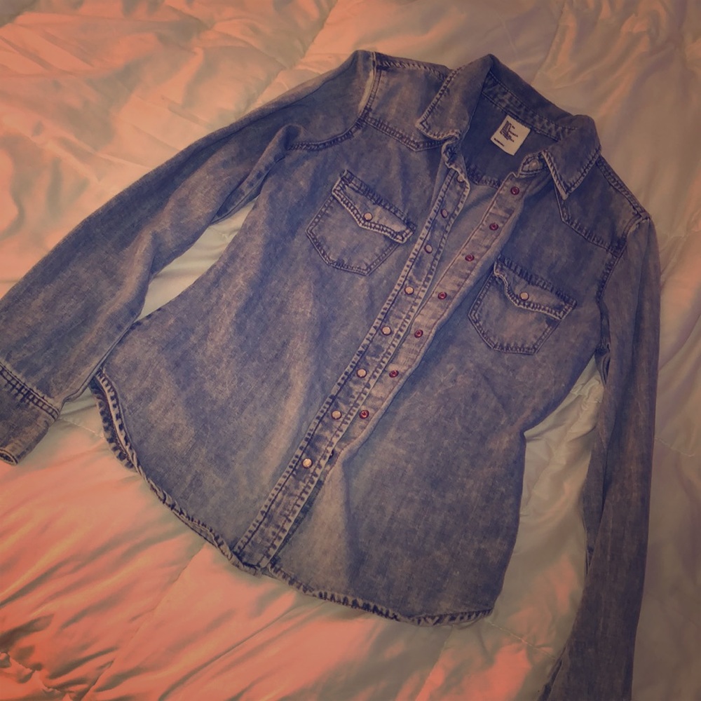 Light blue H&M denim shirt